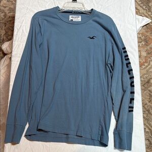 Hollister Men's Blue Long Sleeve Shirt